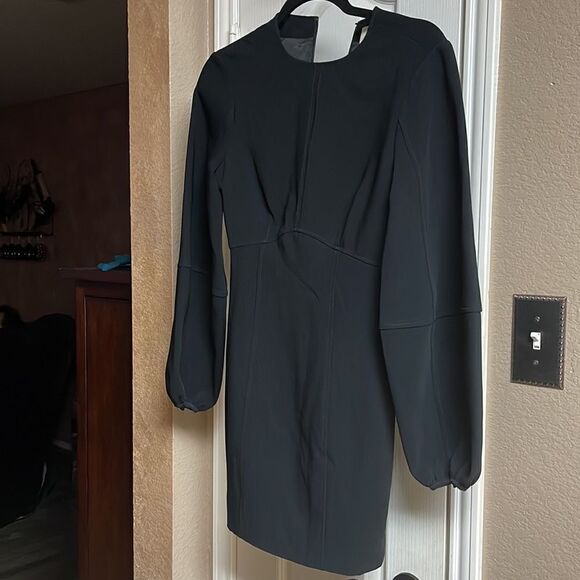 CINQ À Sept cutout scuba mini body con Fitted black dress Brat size 00 NWT - Picture 14 of 14